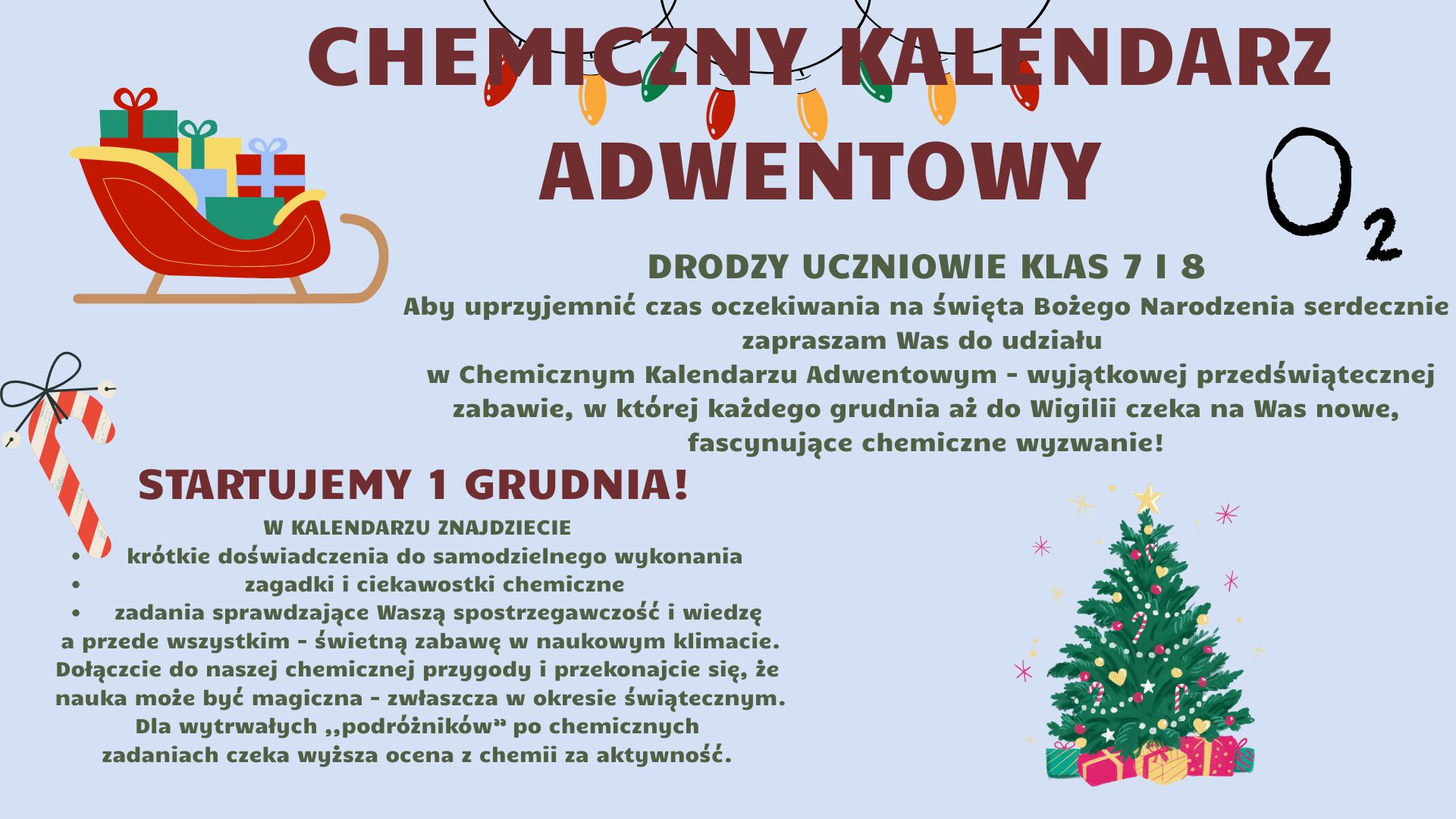 Chemiczny kalendarz adwentowy ogłoszenie